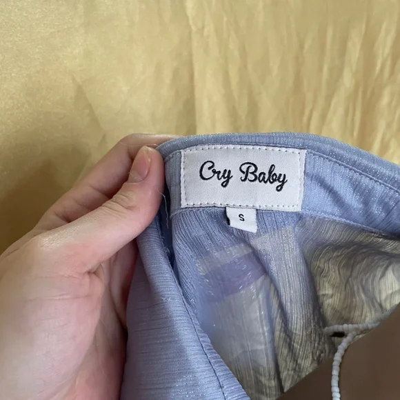 Cr y Baby sparkly sheer button down - Picture 5 of 5